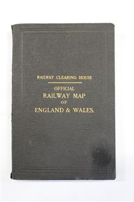 Lot 2521 - Railway Clearing House folding Railway map - England & Wales 1923