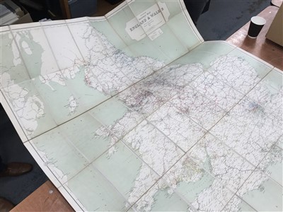 Lot 69 - Railway Clearing House folding Railway map - England & Wales 1923