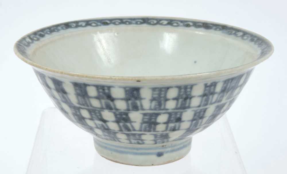 Lot 135 - Late Ming Chinese blue and white bowl