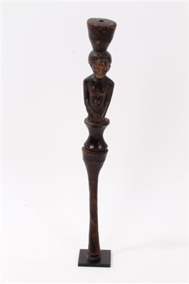 Lot 695 - African tribal carved ceremonial figure