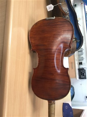 Lot 3511 - Heinrich Schwarz- Leipzig 1894-Full size violin in case with bow