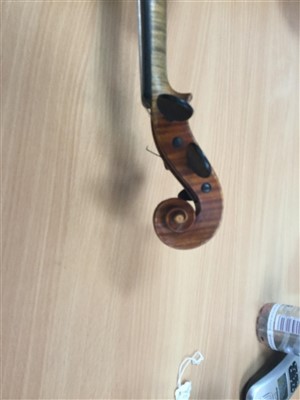 Lot 3511 - Heinrich Schwarz- Leipzig 1894-Full size violin in case with bow
