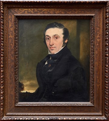 Lot 1428 - English School (19th Century) oil on canvas - Portrait by family repute believed to be Thomas Emerson Peachy