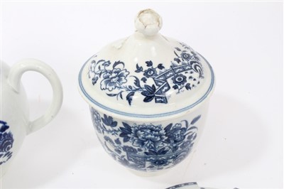 Lot 71 - Group of 18th century Worcester blue and white porcelain