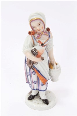 Lot 382 - 18th century Zurich figure of a girl
