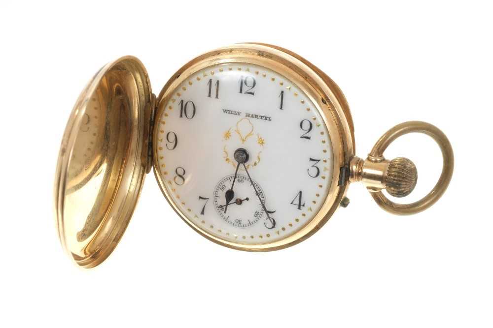 Lot 575 - Swiss full hunter pocket watch