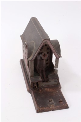 Lot 3813 - Antique cast iron novelty money box in the form of a donkey