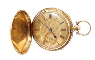 Lot 569 - George IV gentlemen’s 18ct gold full hunter pocket watch