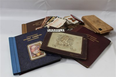 Lot 2432 - Box of postcards, cigarette cards and ephemera