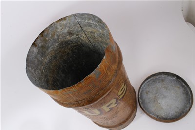 Lot 668 - Grained tin ‘Furs’ container