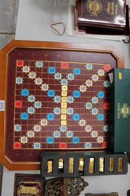 Lot 3773 - Collectors Edition Scrabble board set including book