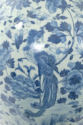 Lot 127 - Very large 19th century Chinese export blue and white floor vase