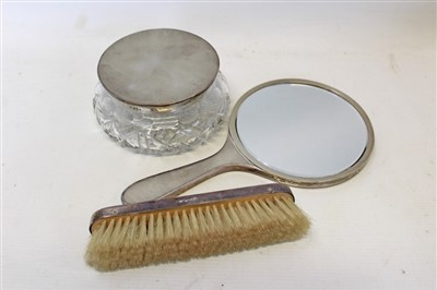 Lot 3618 - Silver dressing table items