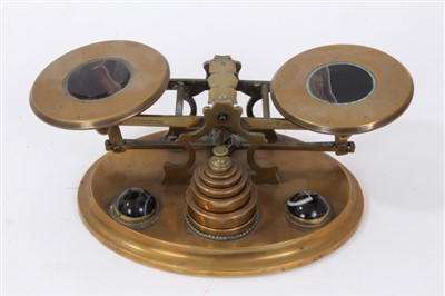 Lot 725 - Pair of Victorian brass letter scales by Howell James & Co. Regent Street, London