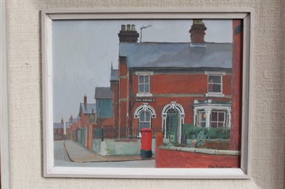 Lot 1006 - Charles Debenham oil on board - Kings Stephen Road, Colchester