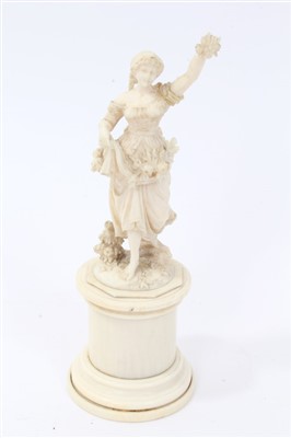 Lot 664 - 19th century Dieppe ivory figure