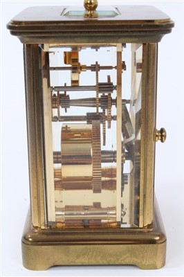 Lot 1257 - Contemporary carriage clock with eight day timepiece movement, by Matthew Norman, London