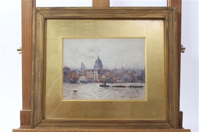 Lot 1095 - Attributed to Frederick Edward Joseph Goff - watercolour ‘St Pauls from Bankside’