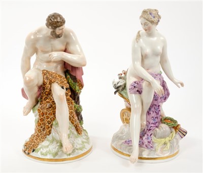 Lot 96 - Pair of impressive 19th century Berlin Porcelain figures - Hercules and Venus
