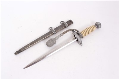Lot 801 - Second World War Nazi Second Pattern Luftwaffe Dress Dagger with Dress Knot