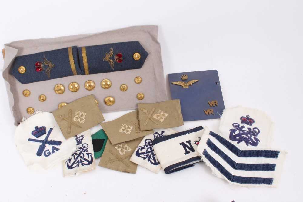 Lot 531 - Group of RAF and other cloth badges, Naval Cap Tallies and others