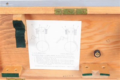 Lot 603 - Second World War British military gun sighting telescope Patt. G.G.376 in pine transit case