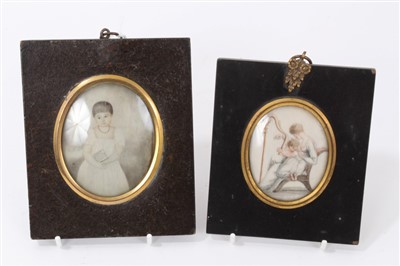 Lot 633 - English School portrait miniature on ivory