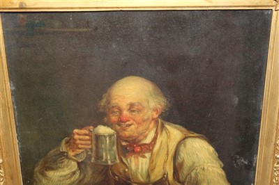 Lot 1425 - 19th century oil on canvas, Dutch, depicting old man