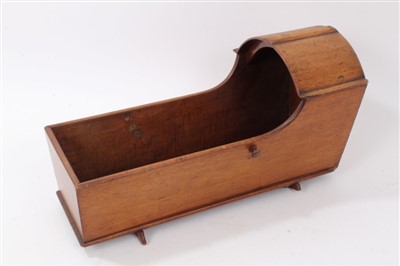 Lot 685 - 19th century miniature wood crib