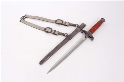 Lot 814 - Second World War Nazi Wehrmacht Dress Dagger with polished steel blade by F.W. Holler