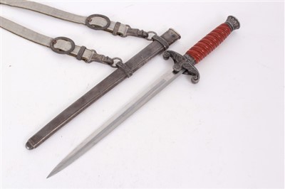 Lot 814 - Second World War Nazi Wehrmacht Dress Dagger with polished steel blade by F.W. Holler