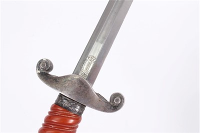 Lot 814 - Second World War Nazi Wehrmacht Dress Dagger with polished steel blade by F.W. Holler