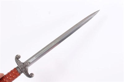 Lot 814 - Second World War Nazi Wehrmacht Dress Dagger with polished steel blade by F.W. Holler