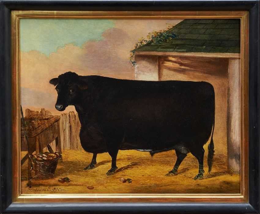 Lot 1123 - John Vine (1809-1867) oil on canvas Bull