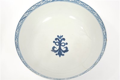 Lot 22 - 18th century Christians Liverpool blue and white bowl