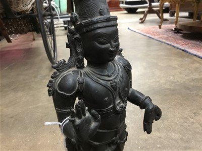 Lot 707 - Antique Indian bronze deity figure