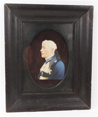 Lot 734 - Unusual late 18th / early 19th century Continental embossed paper picture of a nobleman