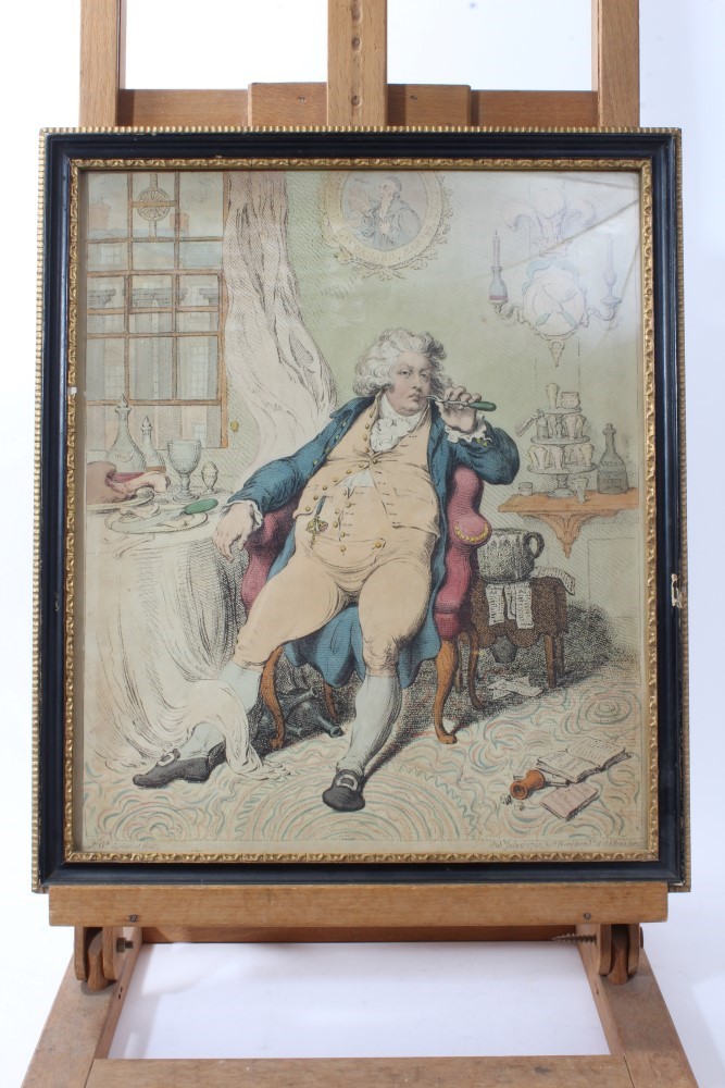 Lot 1055 - James Gilray (1757-1815) hand-coloured