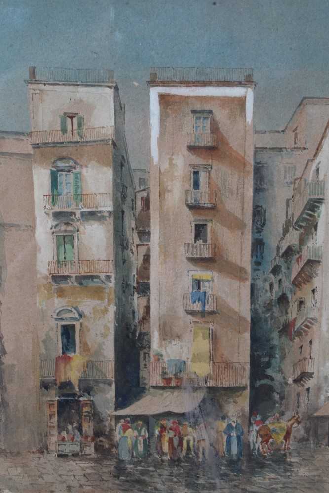 Lot 74 - French School, early 20th Century watercolour, together with Martin Lauterberg (1891-1960) watercolour interior