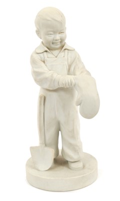 Lot 50 - Chinese Communist blanc-de-chine figure of a boy