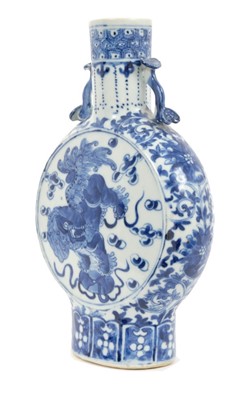 Lot 63 - 19th century Chinese blue and white moon flask