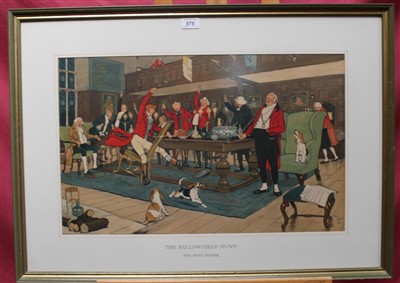 Lot 876 - Pair of Cecil Aldin lithographs - The Falloowfield Hunt...