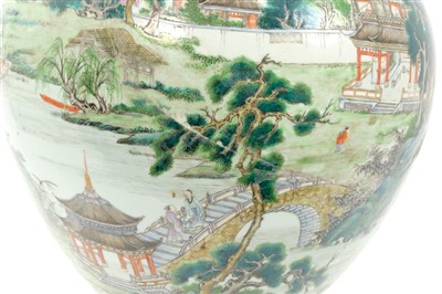 Lot 129 - 19th century Chinese enamelled baluster vase