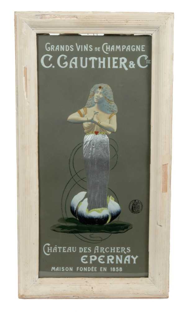 Lot 46 - WITHDRAWN Rare Art Nouveau C .Gauthier & Co Champagne advertising poster