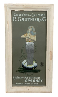 Lot 46 - WITHDRAWN Rare Art Nouveau C .Gauthier & Co Champagne advertising poster