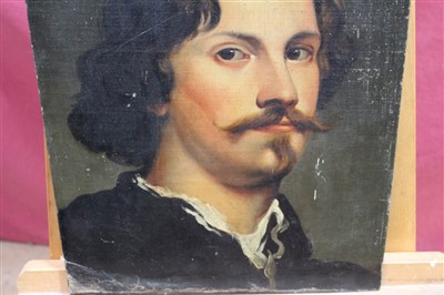 Lot 1103 - Follower of Van Dyke, oil on canvas portrait of Pieter Soutman, laid onto board