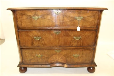 Lot 1437 - Early 18th century walnut chest of drawers