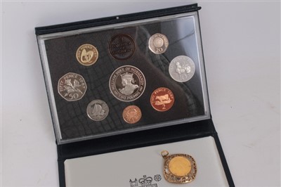 Lot 41 - G.B. George V gold Sovereign 1917P and Royal Mint Guernsey 1987 eight-coin collection
