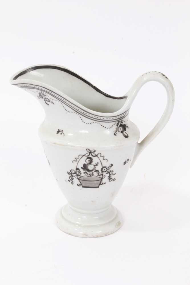 Lot 46 - 18th Century New Hall Porcelain helmet-shaped jug