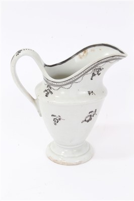 Lot 46 - 18th Century New Hall Porcelain helmet-shaped jug